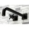 Kingston Brass KS6050DX Wall Mount Tub Faucet, Matte Black KS6050DX - alternate 4